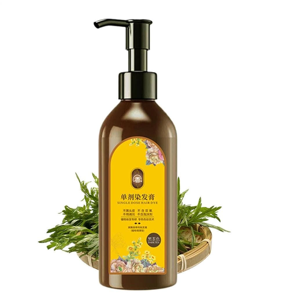 Shampoo Natural para Coloração Capilar, Cobertura de Cabelos Brancos, Limpador Suave com Cor para Homens e Mulheres, Fór