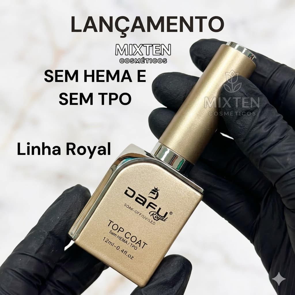 Top Coat Para Unha Gel Alto Brilho Uv Led 12 Ml C/ Anvisa - Dafu