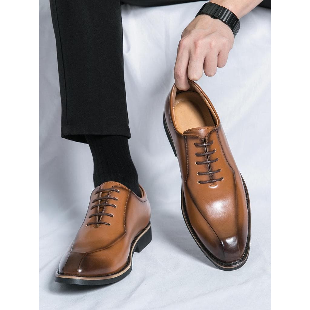 Sapatos de couro de alta qualidade masculinos versão coreana estilo britânico na moda negócios Formal Wear aumento inter