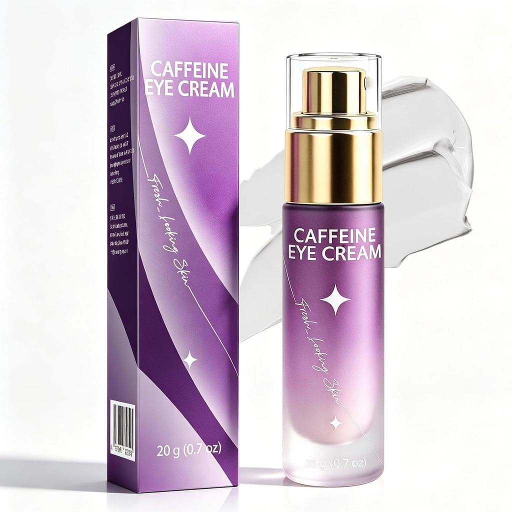 Creme para os Olhos com Cafeína e Ácido Hialurônico |   Para Olhos Inchados e Sem Brilho, Ilumina e Suaviza a Área dos O