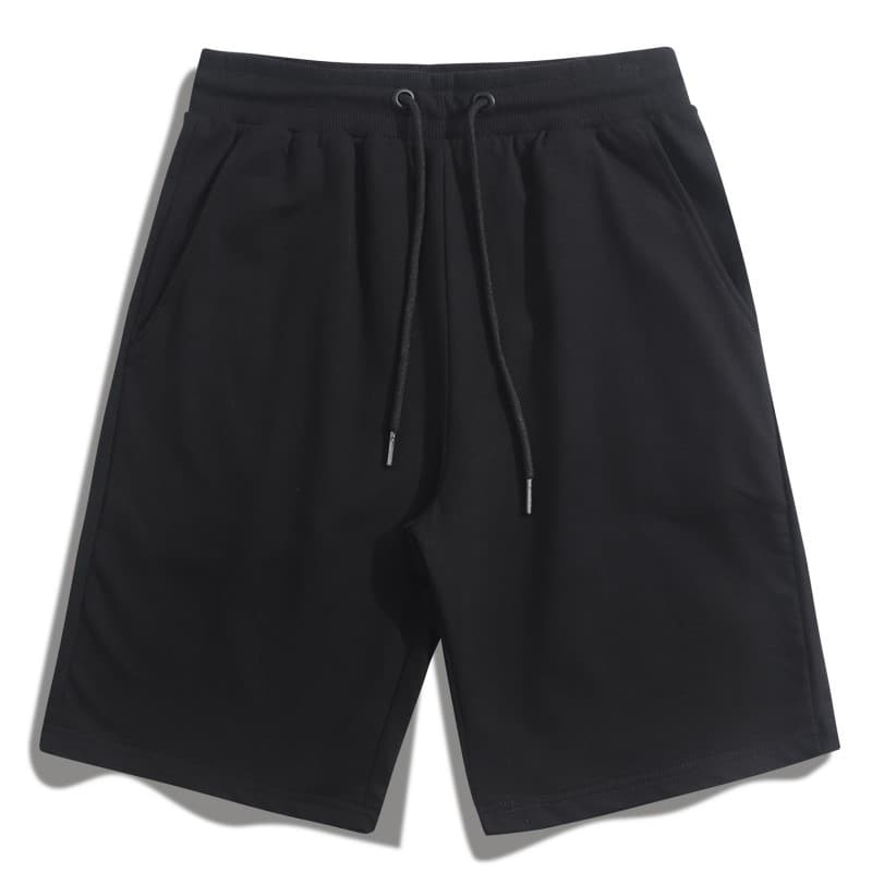 Shorts esportivos de verão masculino Street Wear solto calças casuais puro algodão em linha reta preto casal calças de c