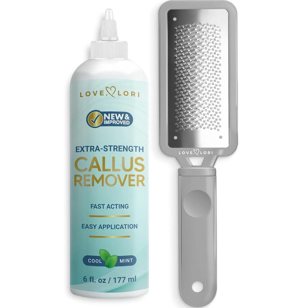Kit Profissional para Remoção de Morta dos Pés - Lixa para Pés e Gel Removedor de Calosidades, Conjunto de Esfoliad