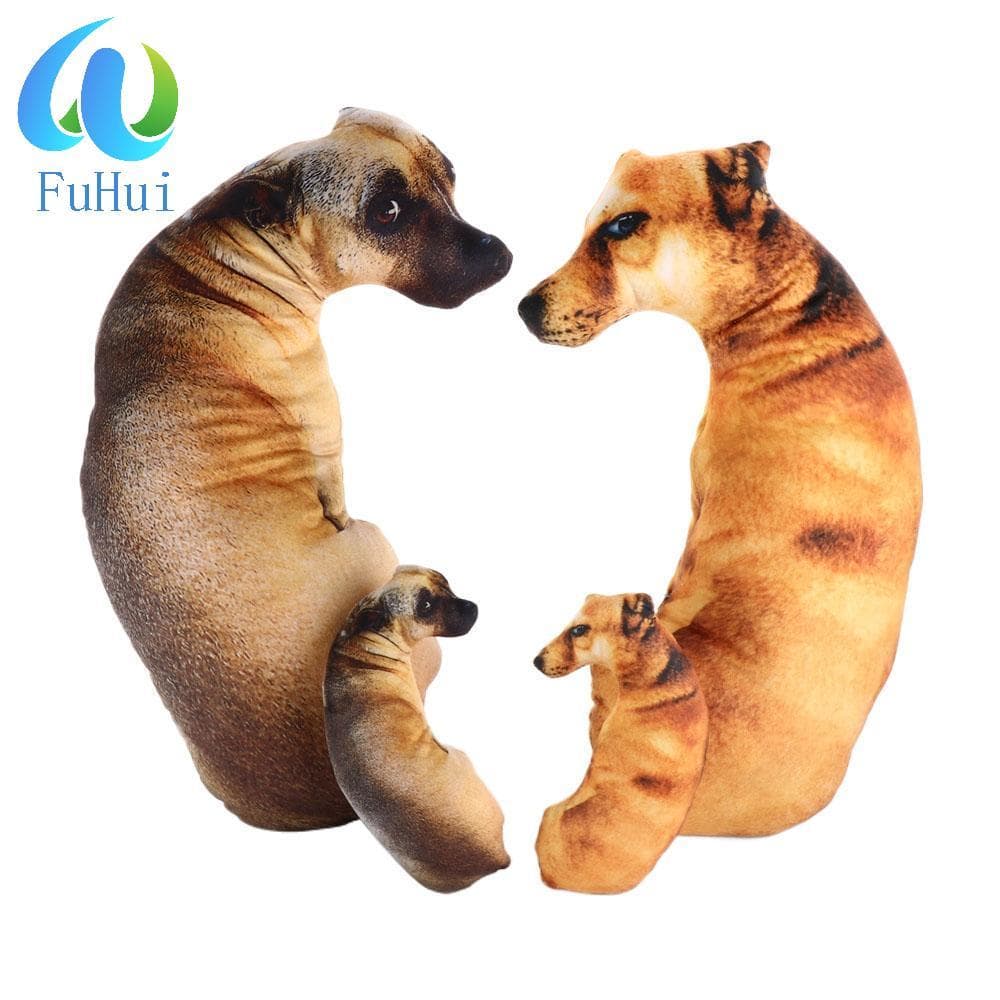 Travesseiro Para Cachorro FUHUI , De Pelúcia Macio E Realista Animais , Almofada 3D Criativa Escritório