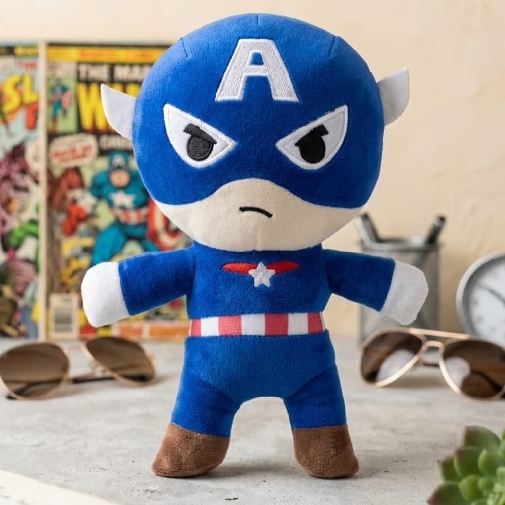 Pelúcia capitão América Filme Antialérgico presente pronta entrega