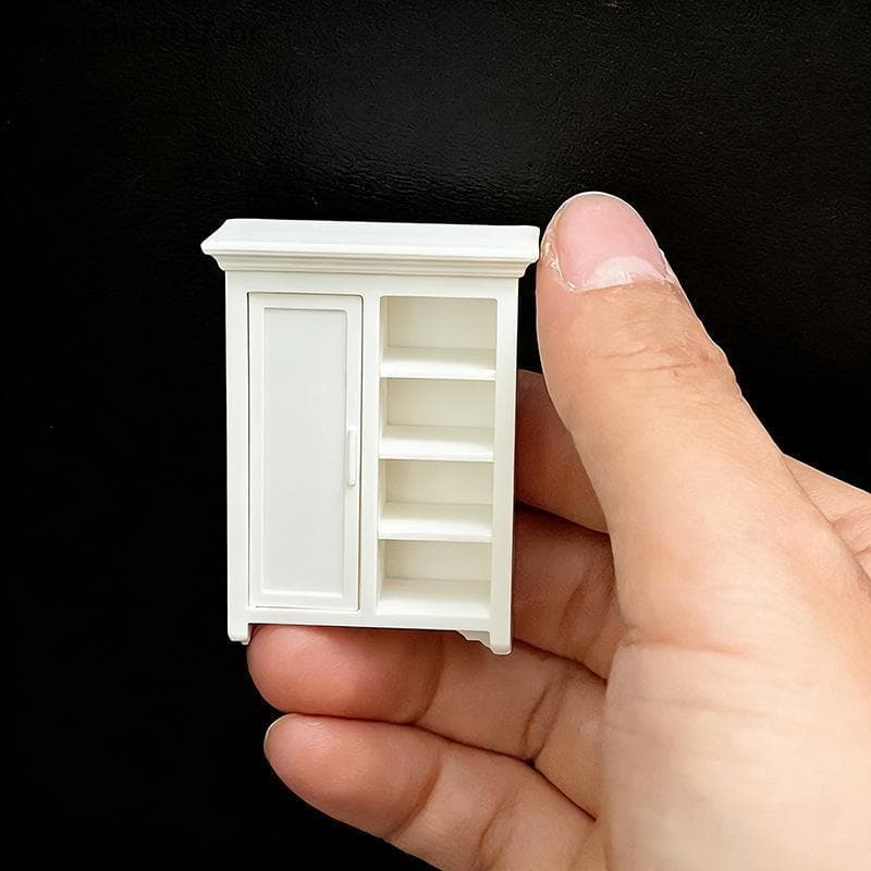 Quente 1 Peça 1 12 Armário De Casa De Bonecas Em Miniatura Retrô Europeu Modelo Montado Na Parede Para Decoração Brinque