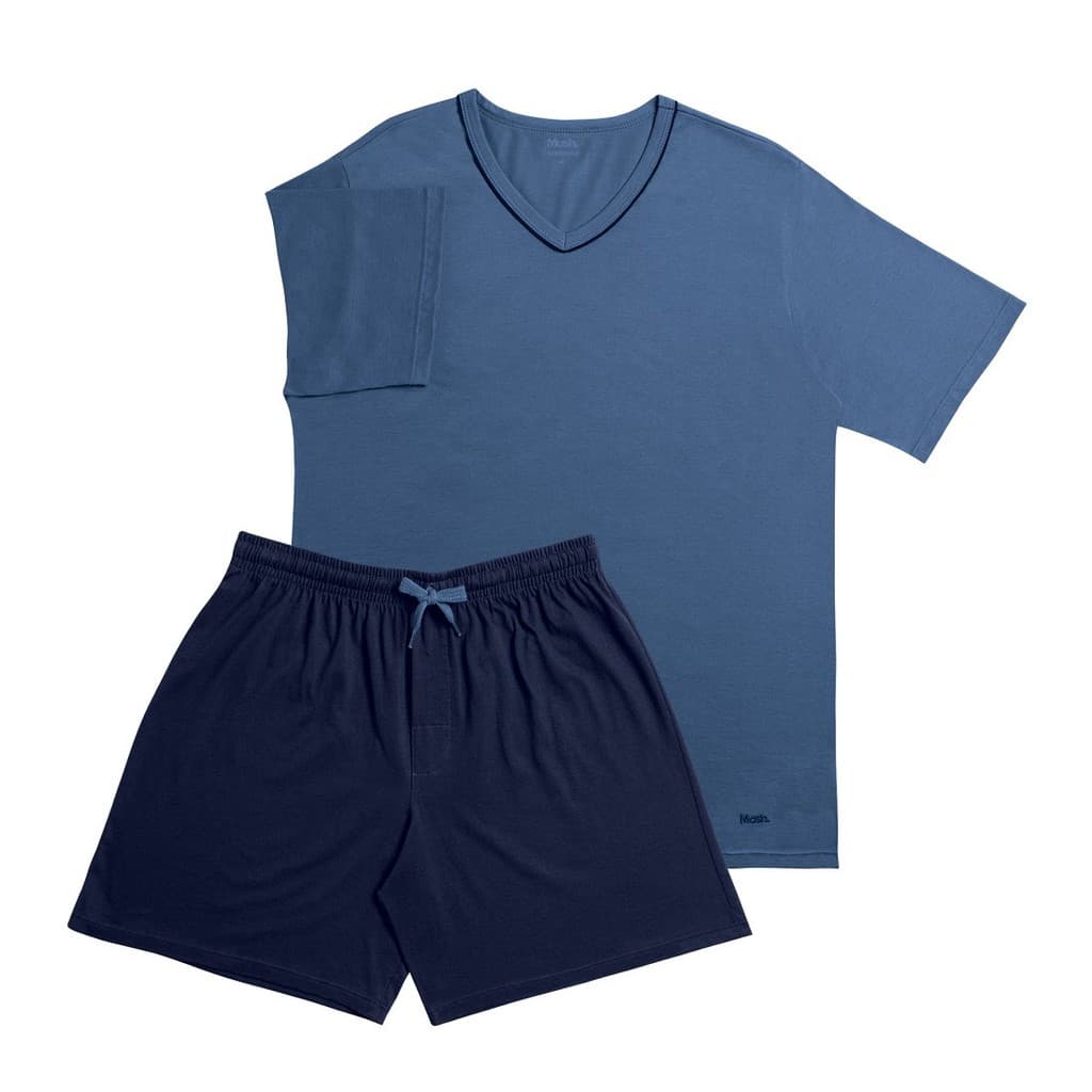 Pijama Curto de Algodão Mash Gola V , 811.51