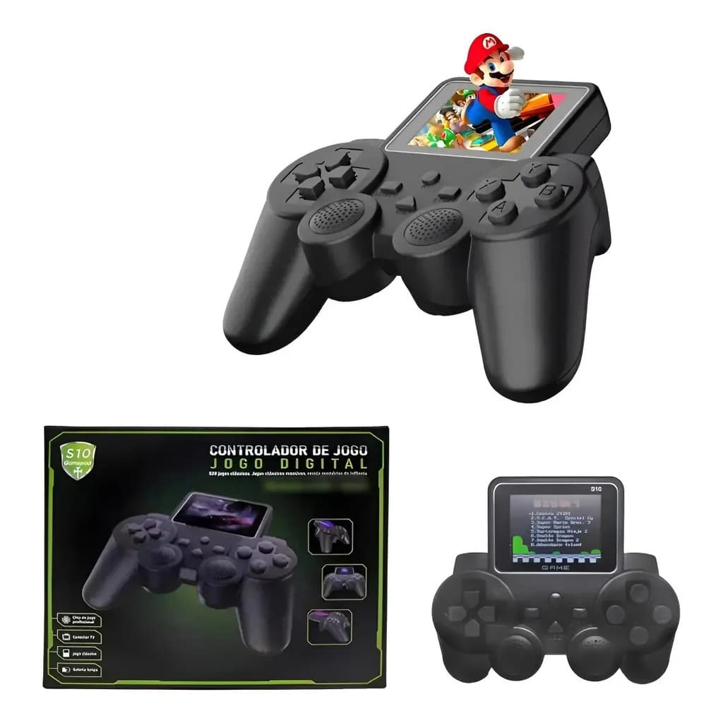 Controle Joystick Gamepad 520 Jogos Retrô Saída Tv Tela