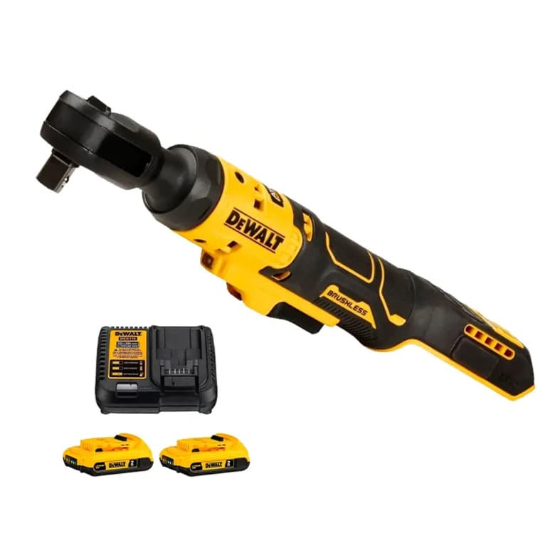 Chave Catraca 12" Bateria 20V Dewalt DCF512B-B3  Kit 2 Bateria 2A e Carregador Bivolt DCB203C2-BR