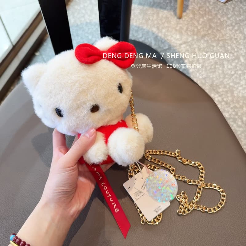 Pure Coreano Único BEAMS COUTURE Co-Branded Limited Hello Kitty kt Cat Doll Bolsa de Ombro Crossbody Chain Bag