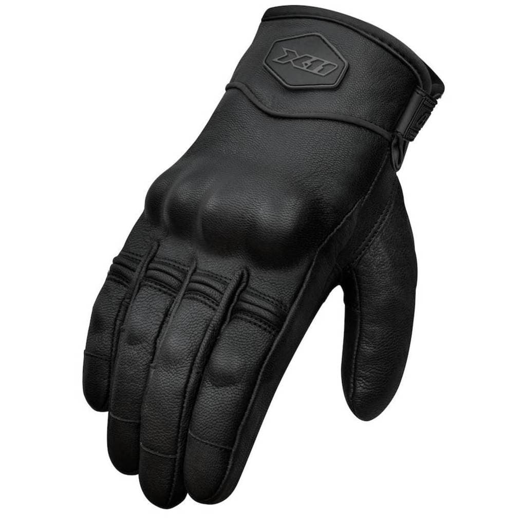Luva Moto X11 Masculina Rout 2 Couro Proteção Rígida
