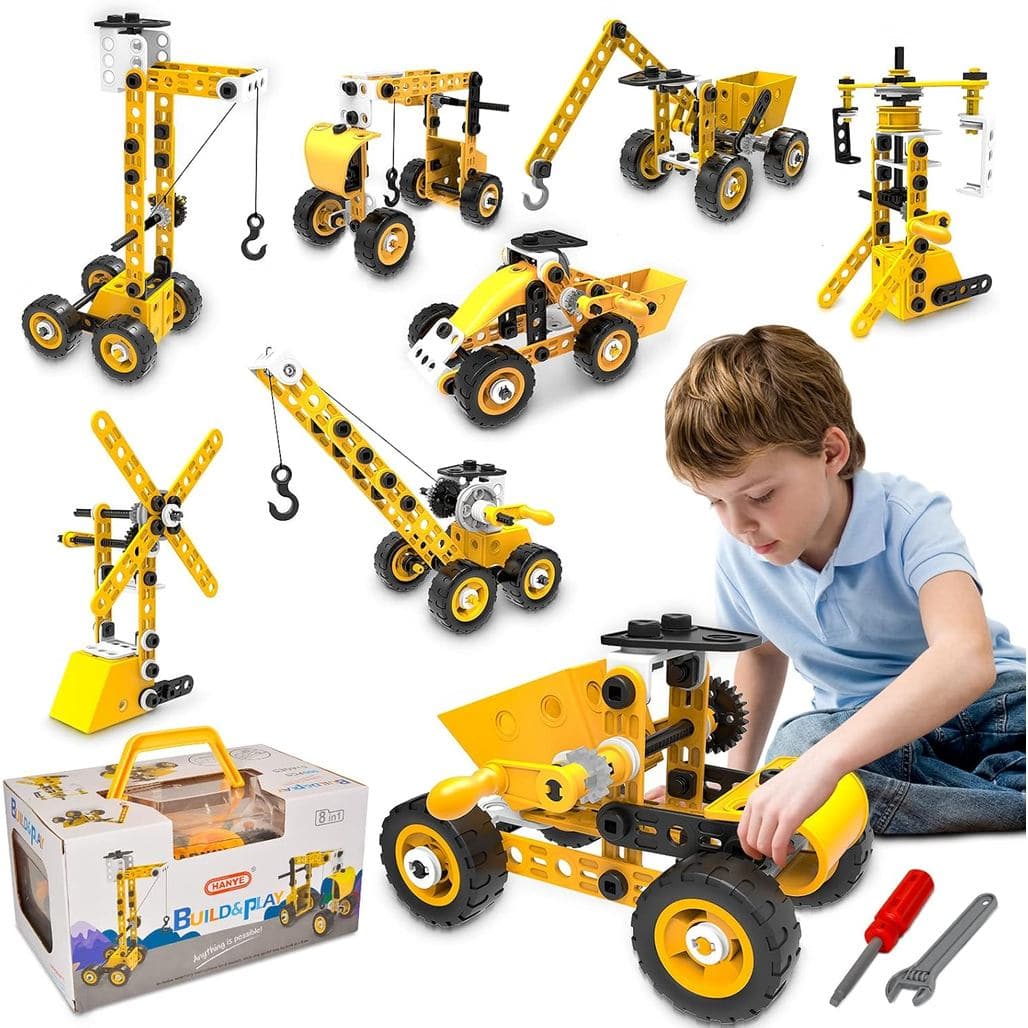 Brinquedos de Construção STEM, Conjunto de Construção 10 em 1, Adequado para Crianças em Idade Pré-Escolar, Jogo Criativ