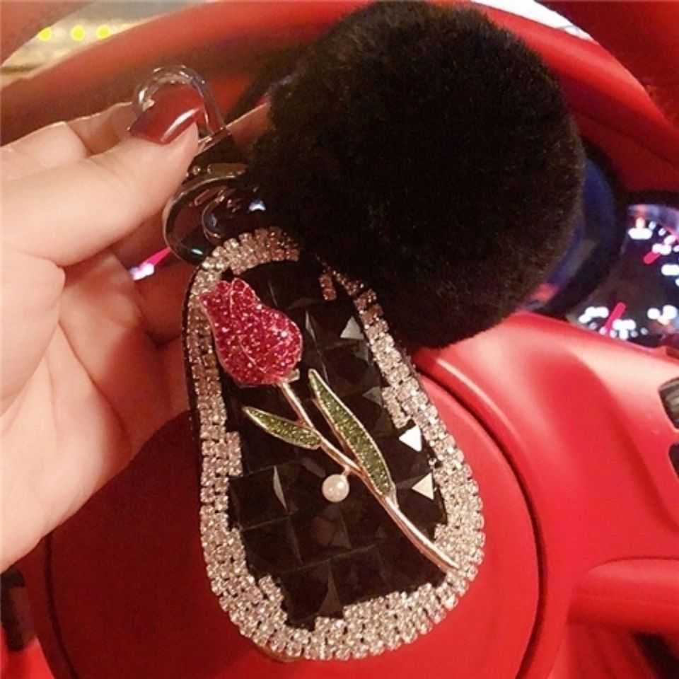 Capa protetora Universal para chave de carro, capa protetora de desenho animado para homens e mulheres, casais, cravejad