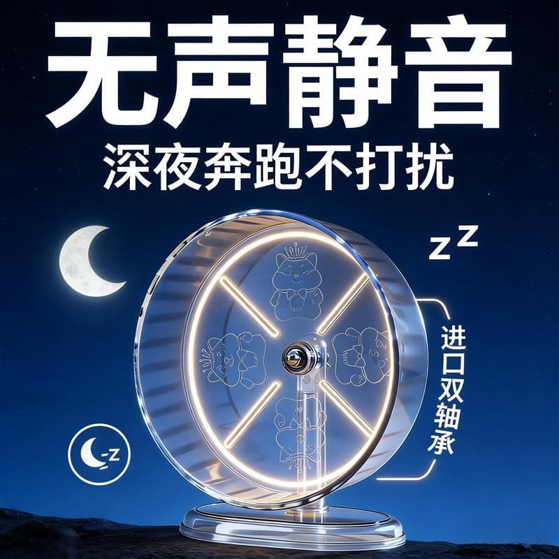 Roda de corrida de Hamster Ultra-silencioso urso de seda dourado dedicado 18cm24cm grande rolo paisagismo suprimentos An