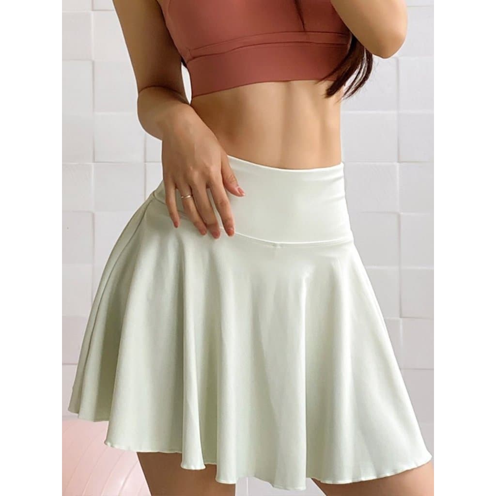Saia plissada cintura baixa Saia super curta plissada Short saia forrada plissada Correndo Fitness Badminton outono