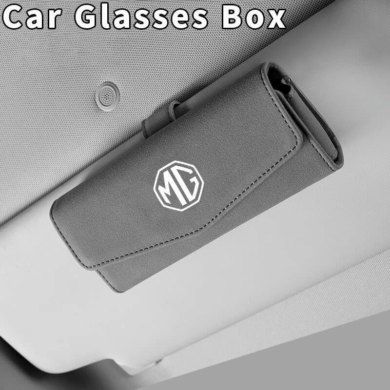 Caixa De Óculos Para Viseira De Sol De Carro , MG 3 5 6 7 MG6 ZS HS GS eHS EZS GT EV , Guarda-Sóis , Suporte De Couro ,