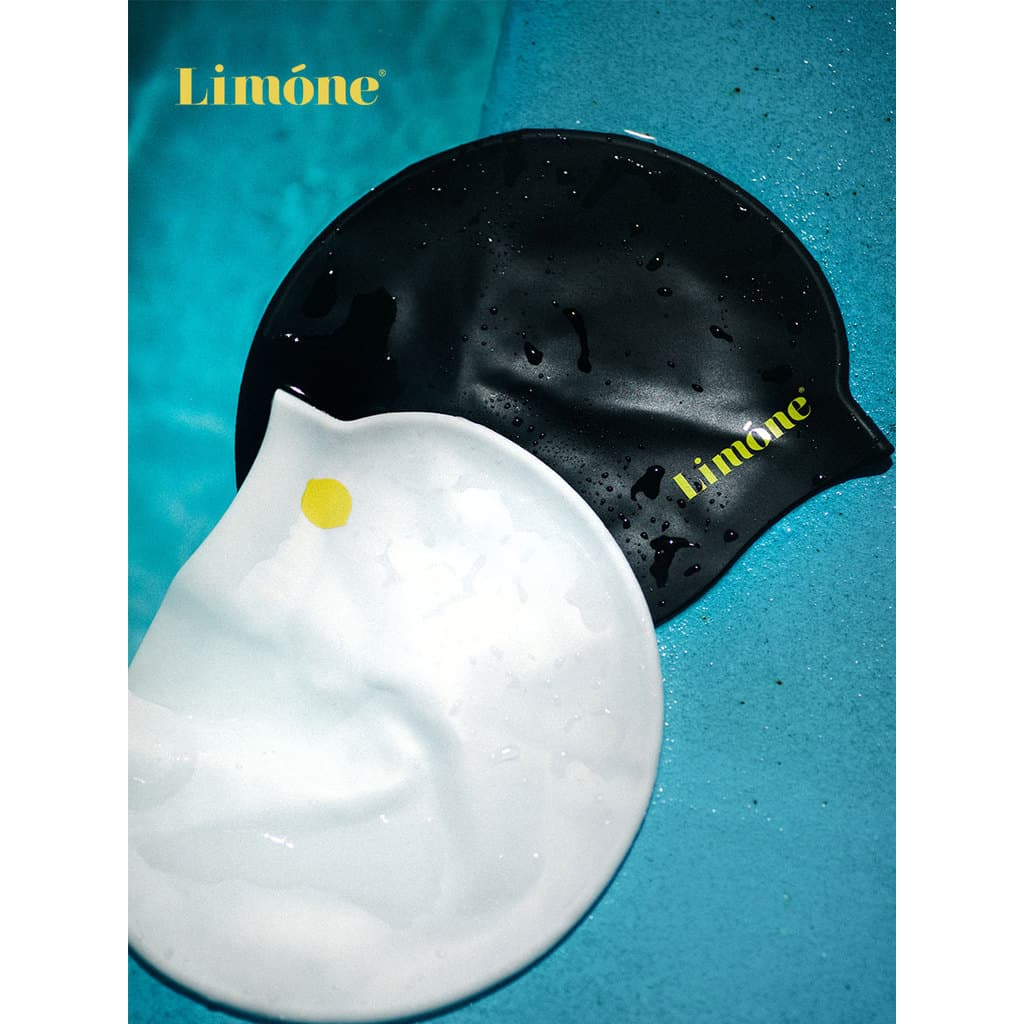 Limone touca de natação feminina Plus Size, à prova d'água, cabelo longo, dedicado, alta elasticidade, Silicone, profiss