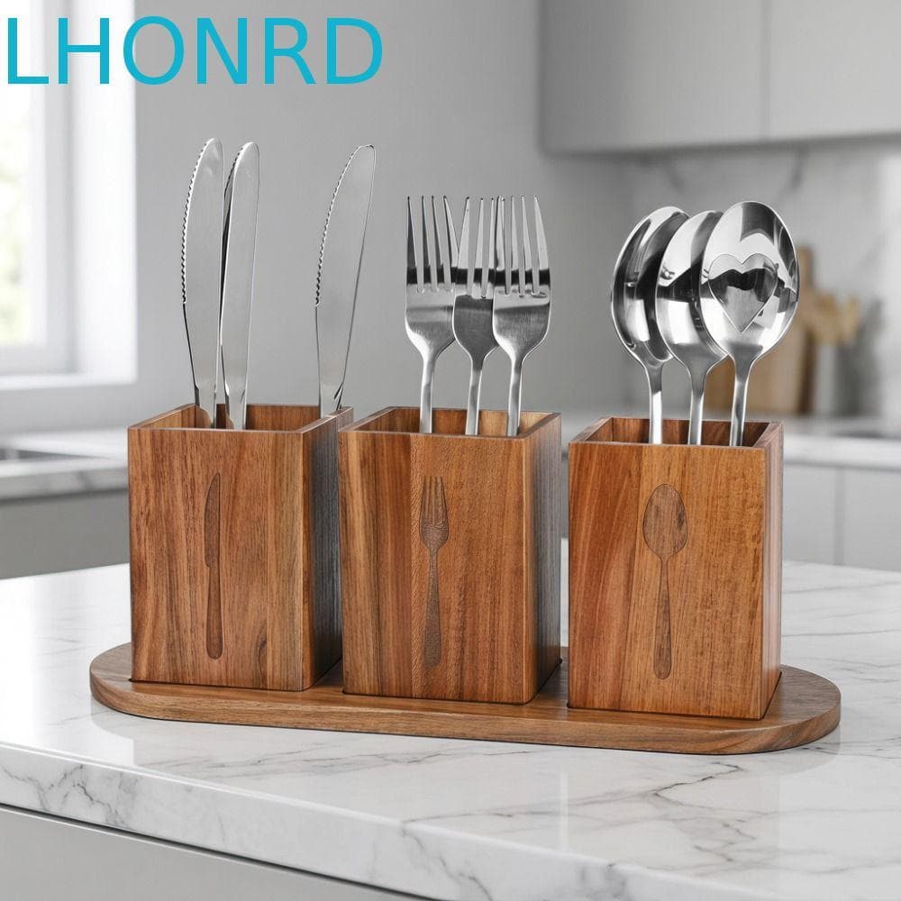 Caixa De Armazenamento De Talheres LHONRD , Com Bandeja Porta De Grande Capacidade 3 Compartimentos ,