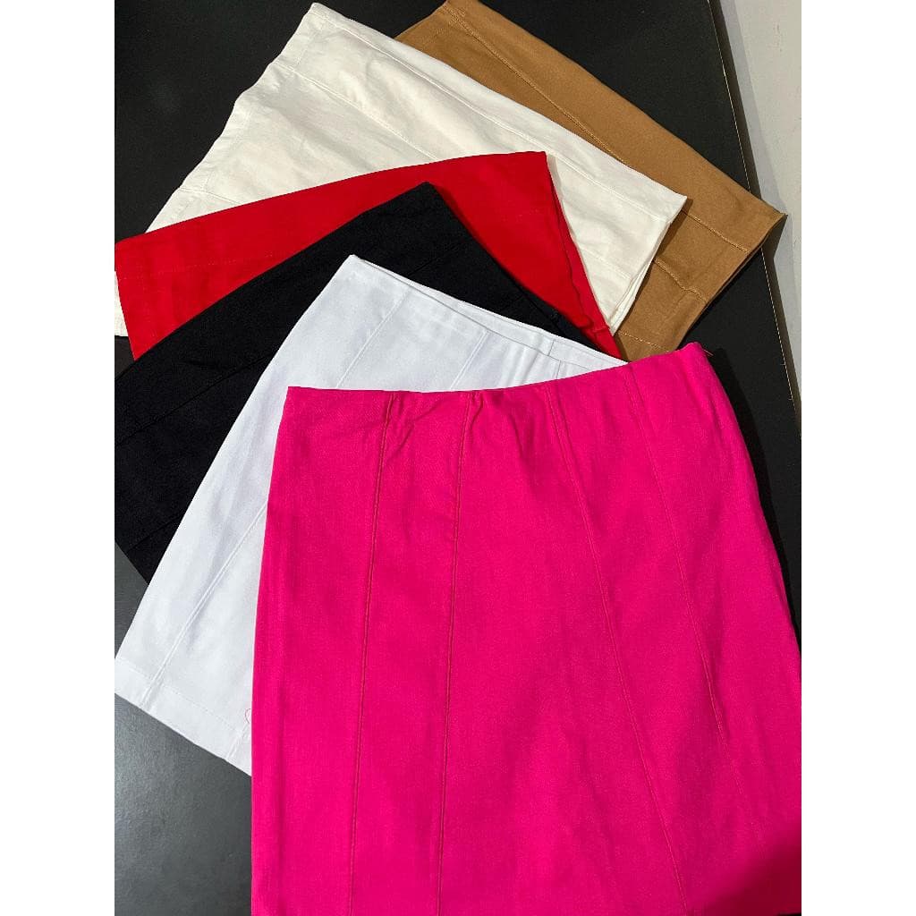 Short Saia Feminino Festa Ziper Lateral Cintura Alta Moda Feminina Tendência Promoção - Super Promoção