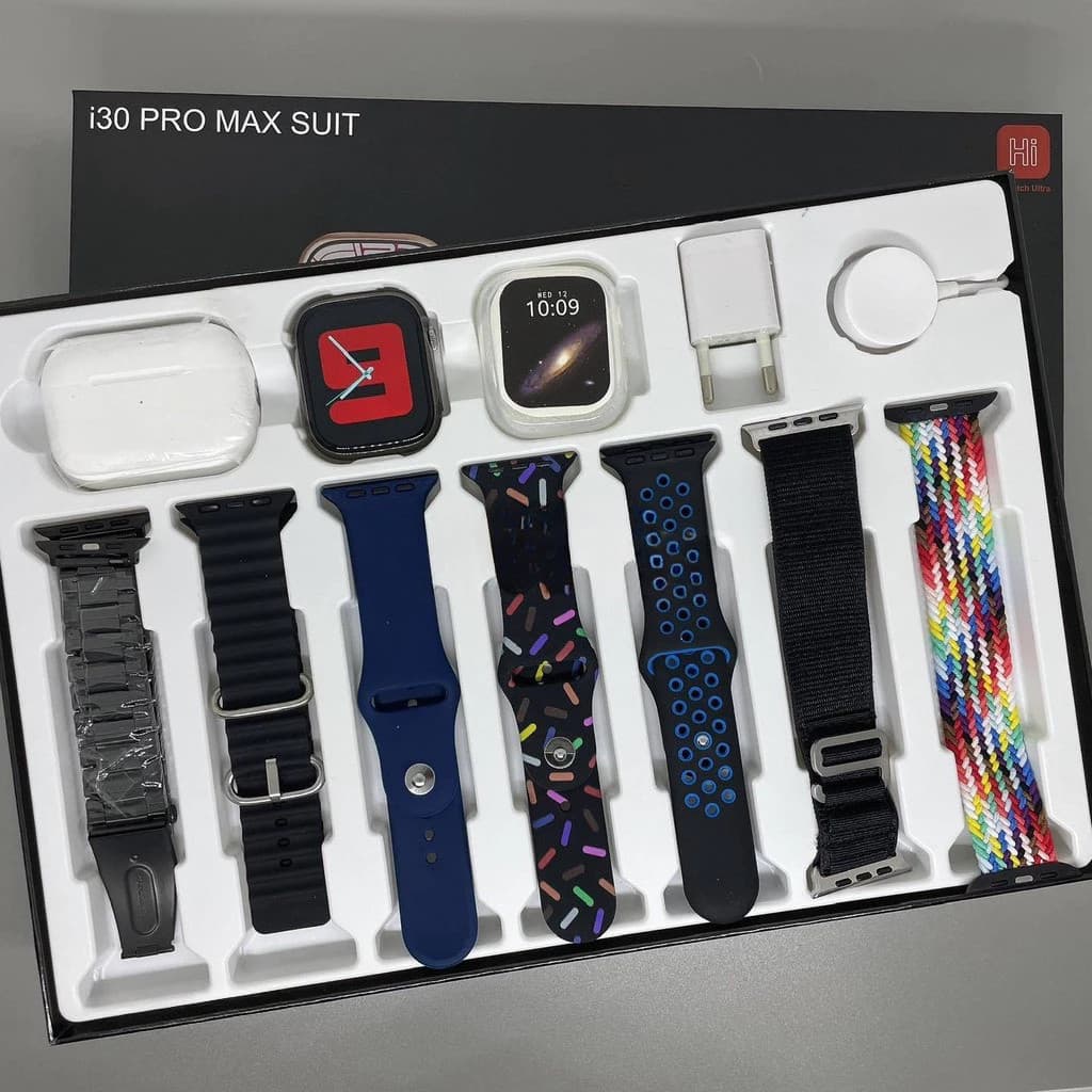 Newsandrainenvio Local À Prova Denovo i30 pro max Smartwatch Com Caixa De Fone De Ouvido 11 Em 1 Conjunto De Adaptador D