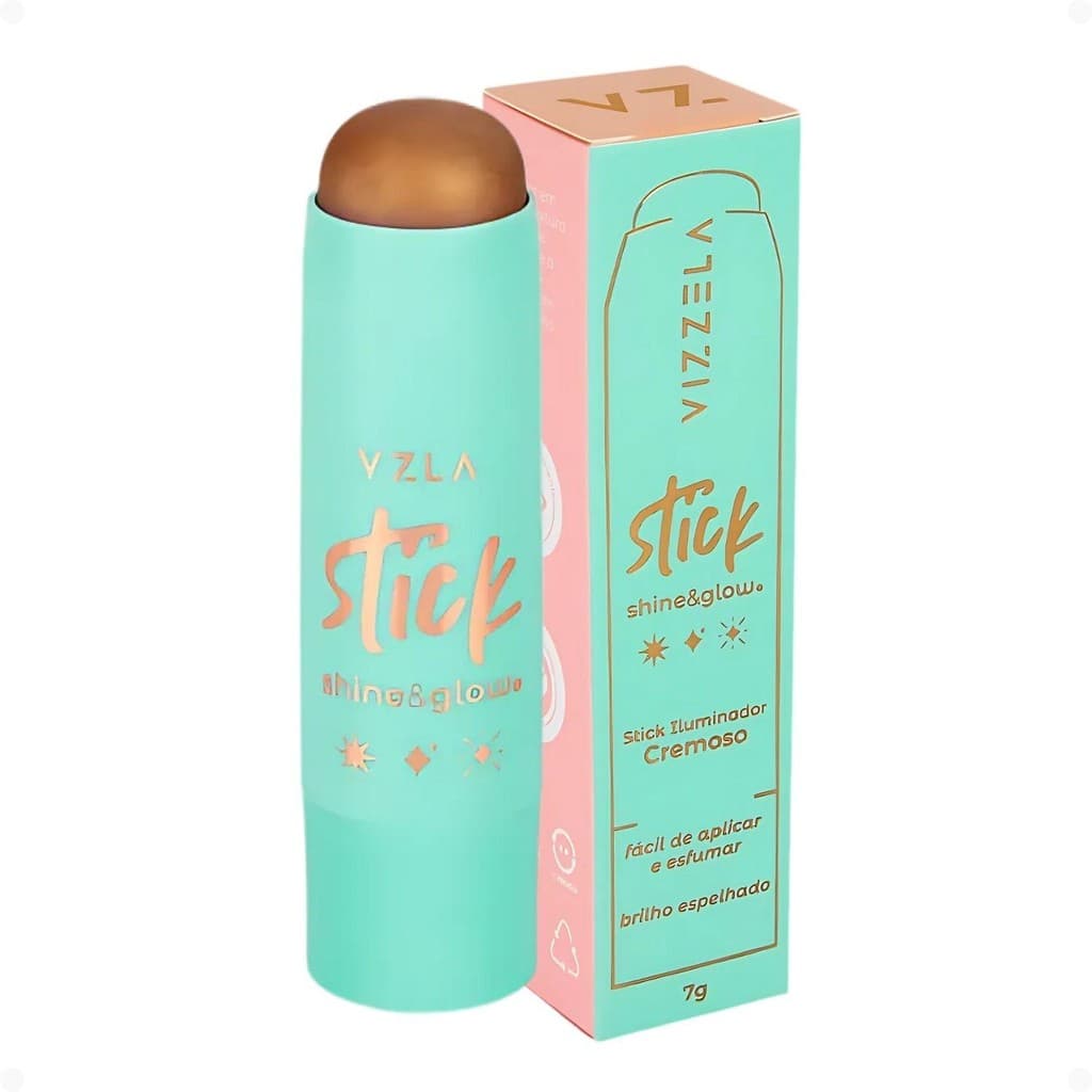 Iluminador em Stick Cremoso Vizzela Shine e Glow Cor 03 VZ112
