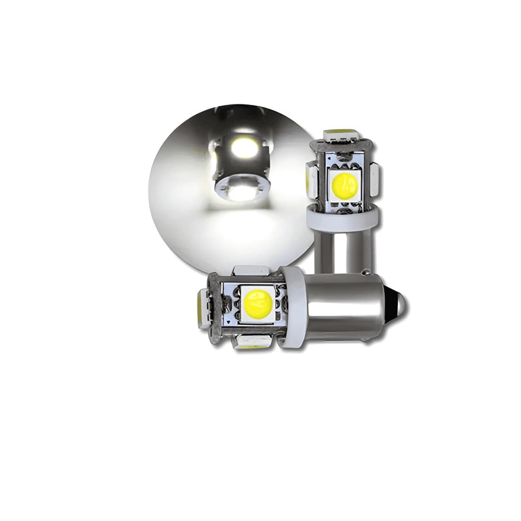 Kit Par de Lampadas Super Led Pingo T4W Ba9s Led Para Farolete Meia Luz Placa Teto Carro 6000K 12v Efeito Xenon