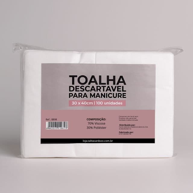 Toalha Descartável para Manicure - 100 unidades - Talita Cardozo