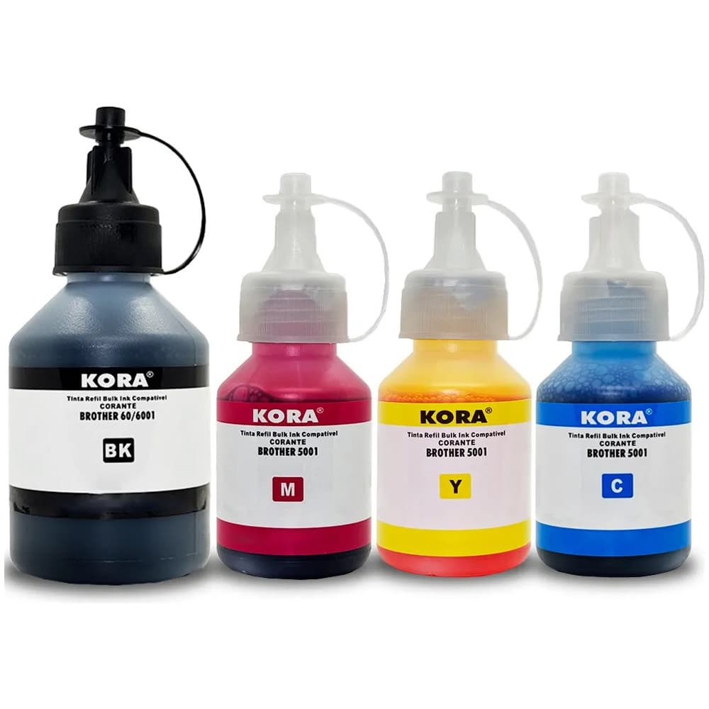kit 04 tintas compatíveis para brother DCP-T520W, DCP-T710W, DCP-T720DW, DCP-T820DW, MFC-T810W