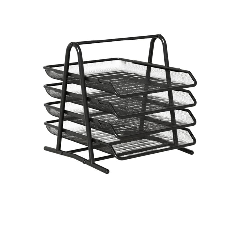 Organizador de Mesa com 4 Bandejas Metálicas - Estrutura Reforçada e Deslizamento Suave