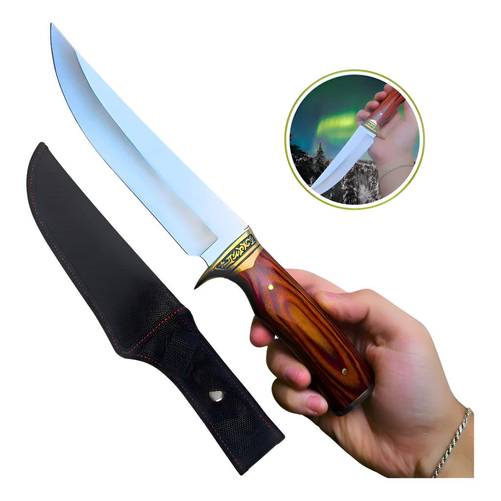 Faca Esportiva De Caça E Camping  Lâmina Inox 18cm TF11