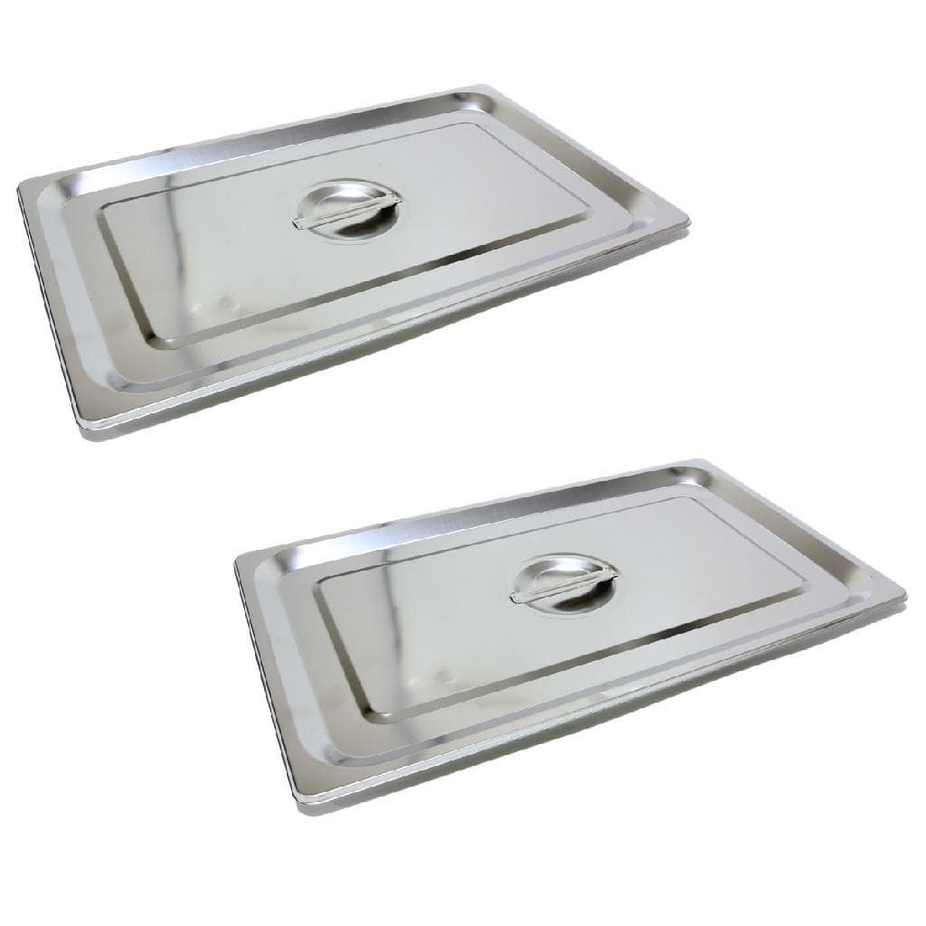 2 Tampas Para Cuba Gastronômica Gn 1/1 Inox Buffet Cozinha