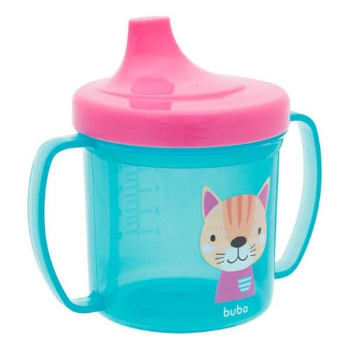 Copo De Treinamento Gatinho Copo Cor Azul E Rosa Criança
