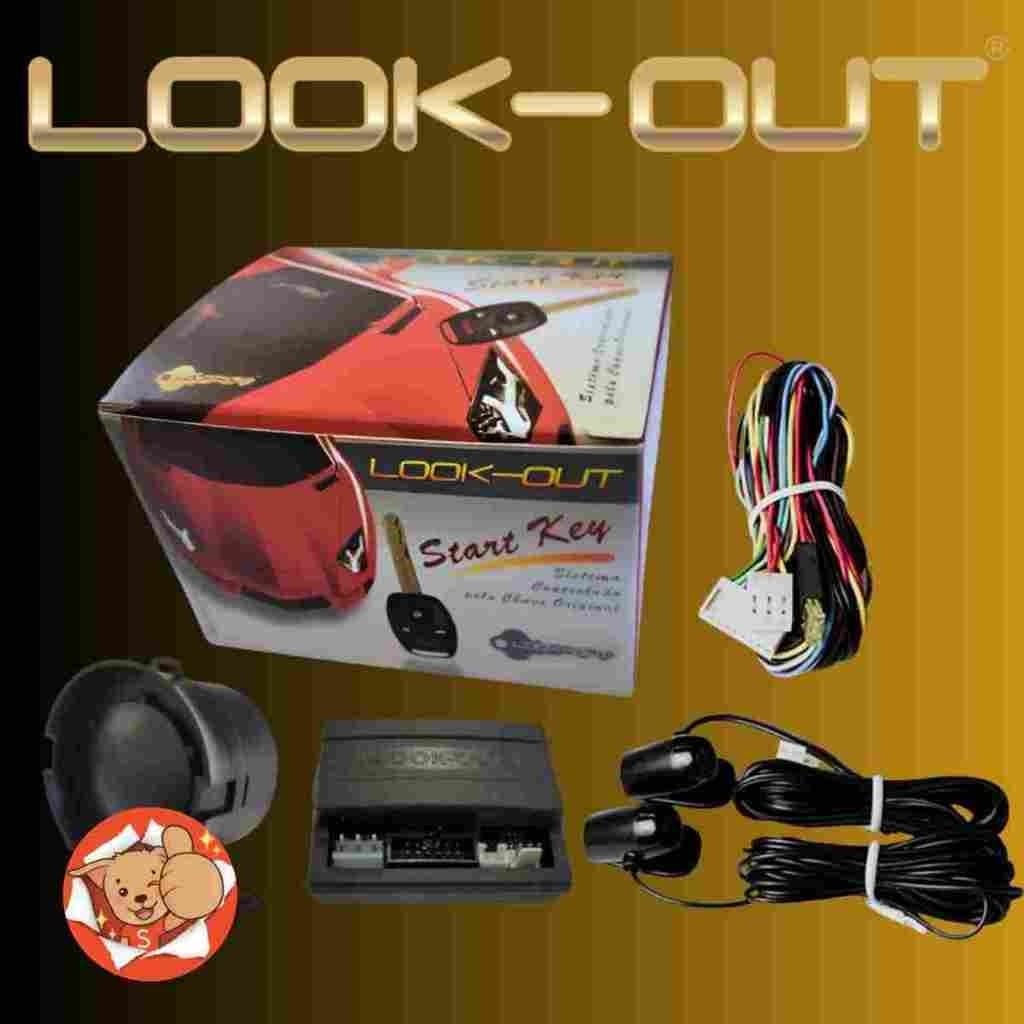 ALARME AUTOMOTIVO LOOK OUT START KEY KEYLESS UNIVERSAL SEM CONTROLE BLOQUEIO DE MOTOR ULTRASSOM