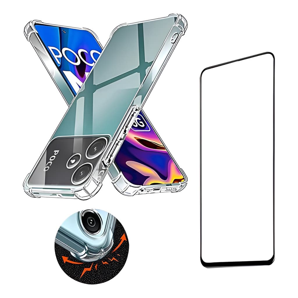 Capa Case Anti Impacto + Película 3d-poco M6 Pro - Tela 6.67