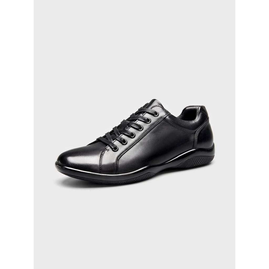 Sapatos de couro casuais de negócios masculinos couro genuíno couro macio sola macia outono respirável britânico All-Mat