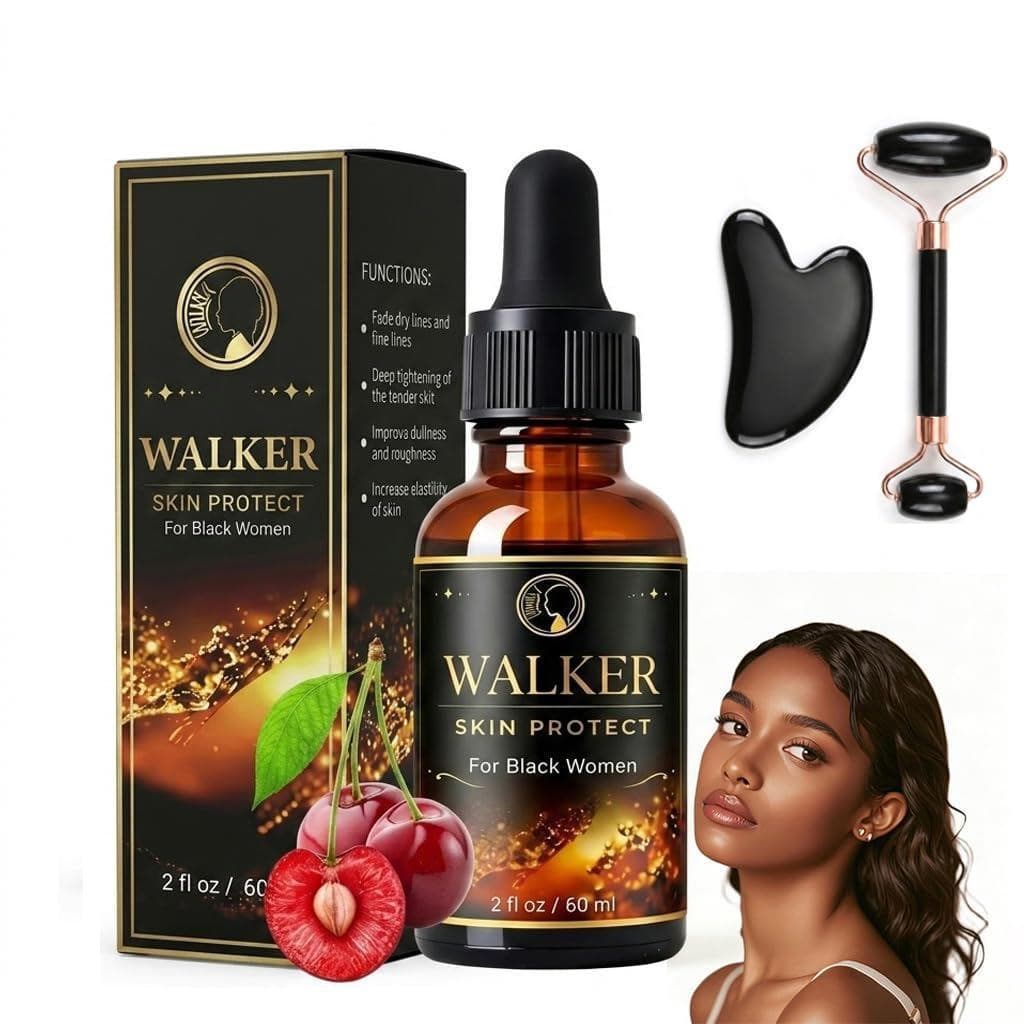 Sérum Protetor Walker, Sérum Firmador para o Rosto, Protetor para Olheiras e Tom Irregular, Óleo Essencial Leve e Não Ol