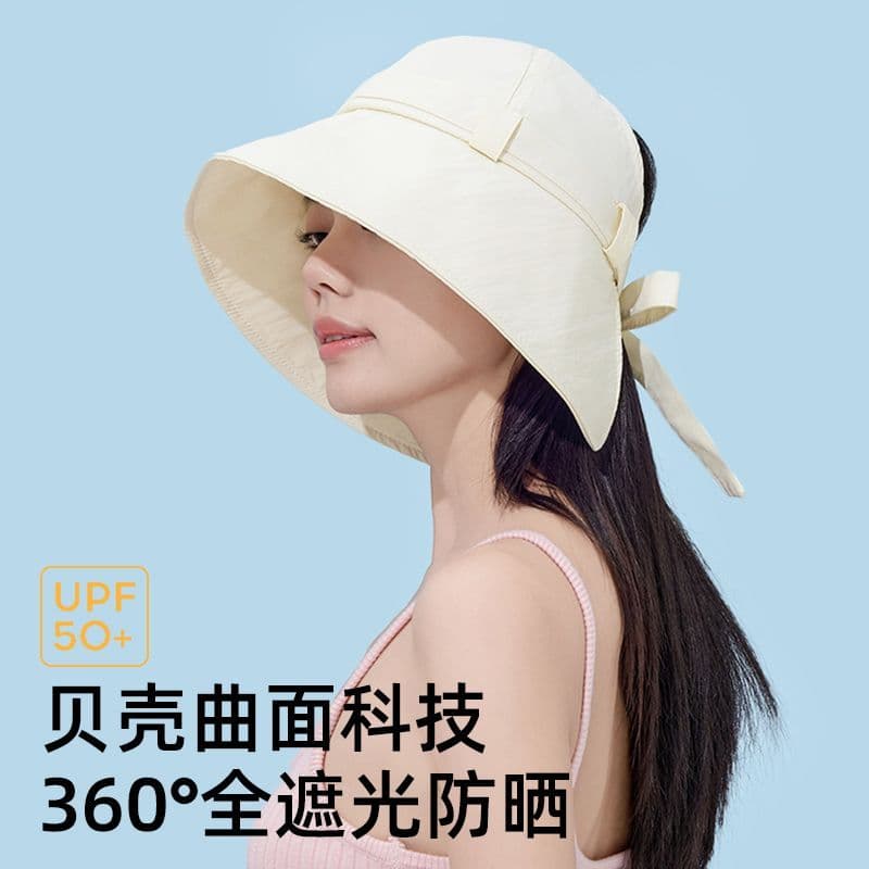 Chapéu de sol dobrável balde chapéu feminino verão ao ar livre vazio superior grande borda dobrável guarda-sol chapéu de