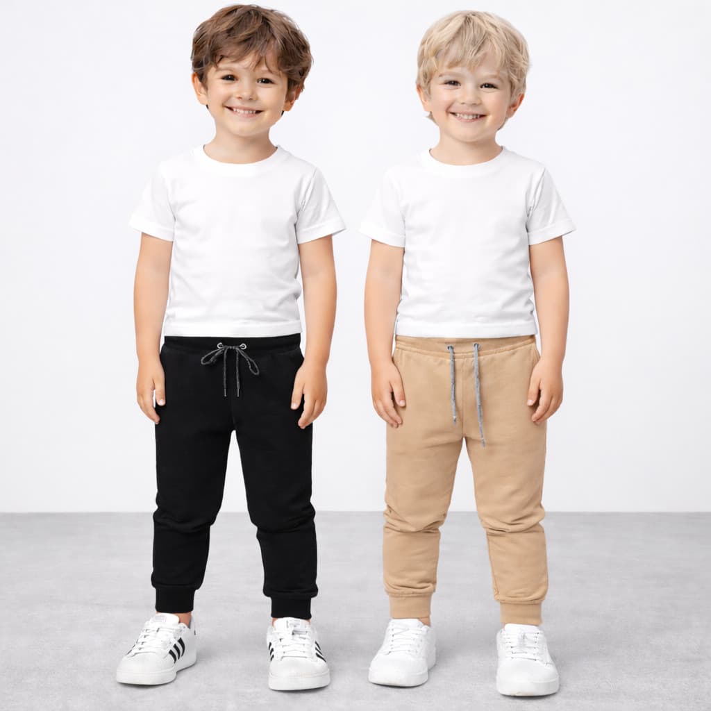 Kit 2 Calças Moletom Infantil Flanelado Em Algodão Conforto Elegante