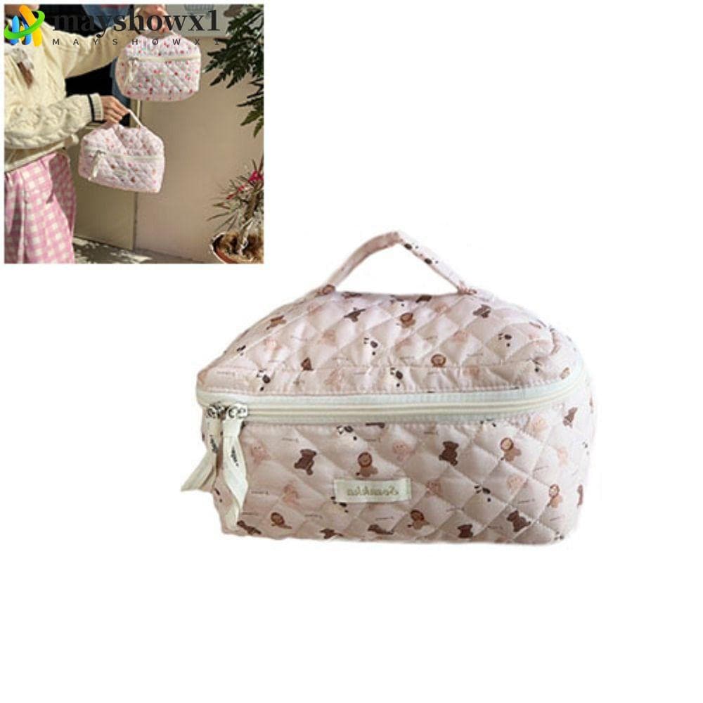 Bolsa Cosmética MAYSHOWX1 , De Maquiagem Portátil De Grande Capacidade Armazenamento Acolchoada Com Estampa Floral Moder