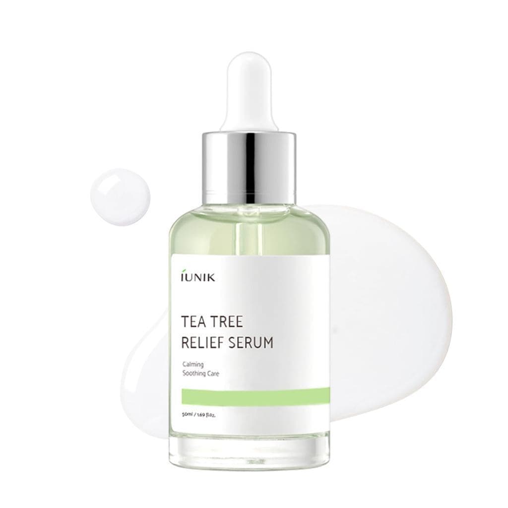 IUNIK Tea Tree Soothing Serum – Ampola vegana leve com óleo de tea tree e centella asiática para acalmar e controlar a o