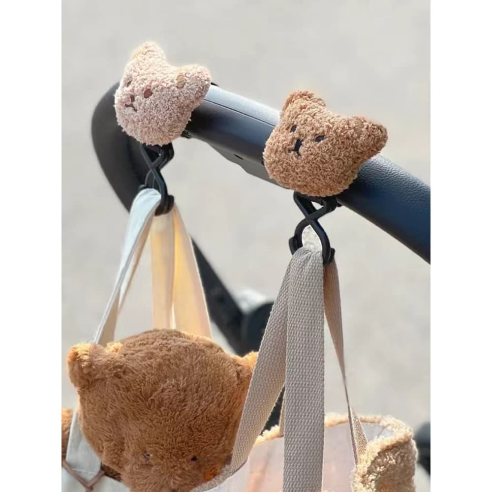 Coreano coreano ins estilo carrinho de bebê gancho mãe bebê mochila andando ferramenta útil carrinho bebê urso cabe