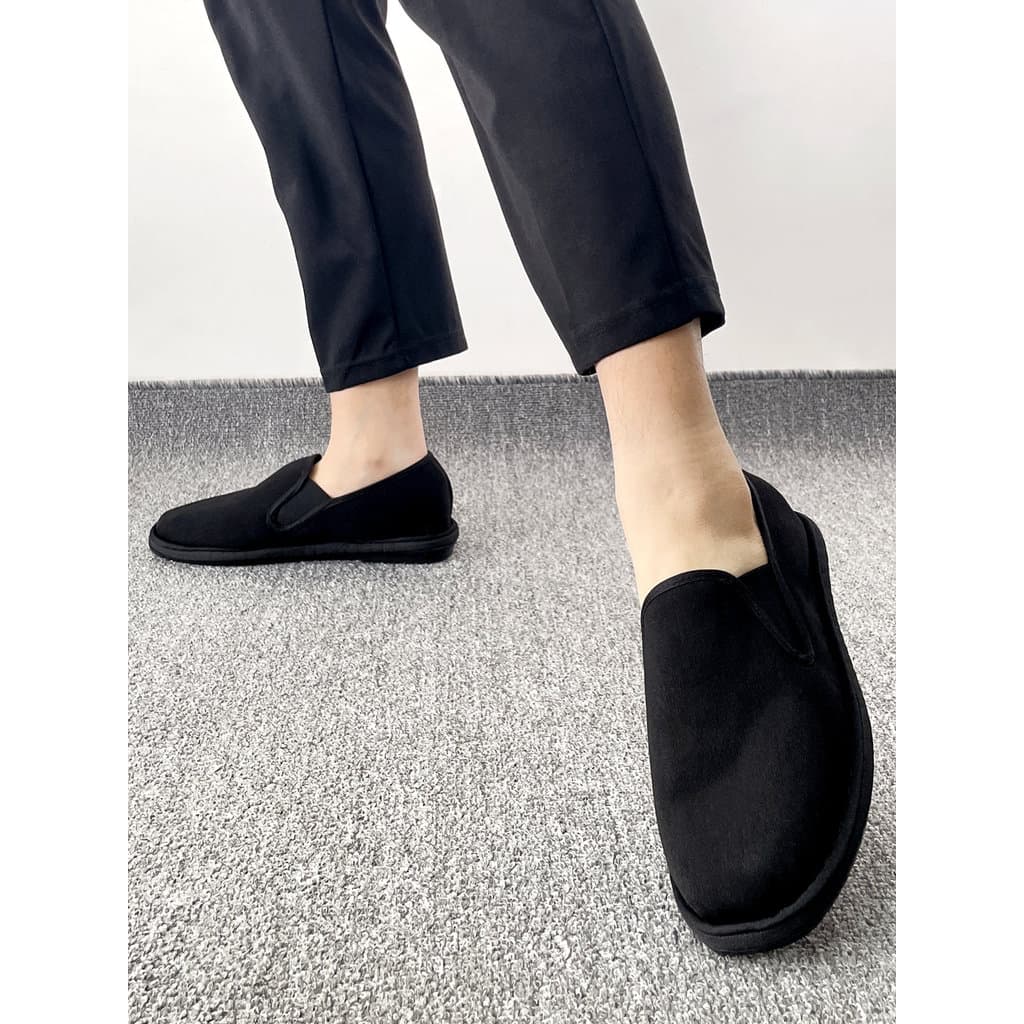 Sapatos de pano antigos de pequim, sapatos de algodão masculinos, lã de inverno, mantendo o calor, um Pedal, artesanal,