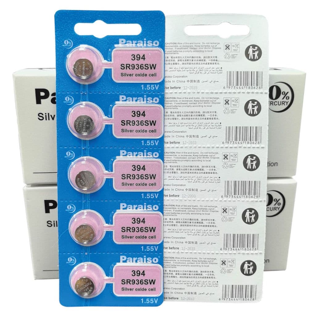 Bateria de relógio Original Paraiso/松芝源 394 SR936SW para relógio eletrônico/quartzo, bateria de óxido de prata S2CN