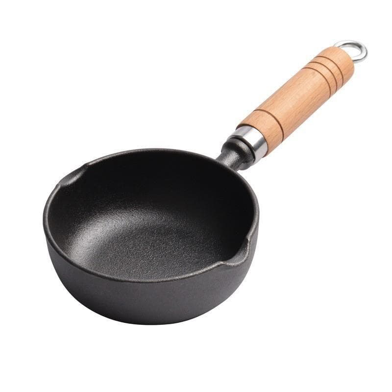 Panela de omelete de ferro fundido respingo de óleo quente panela pequena omelete ferramenta útil dedicada pequena frigi
