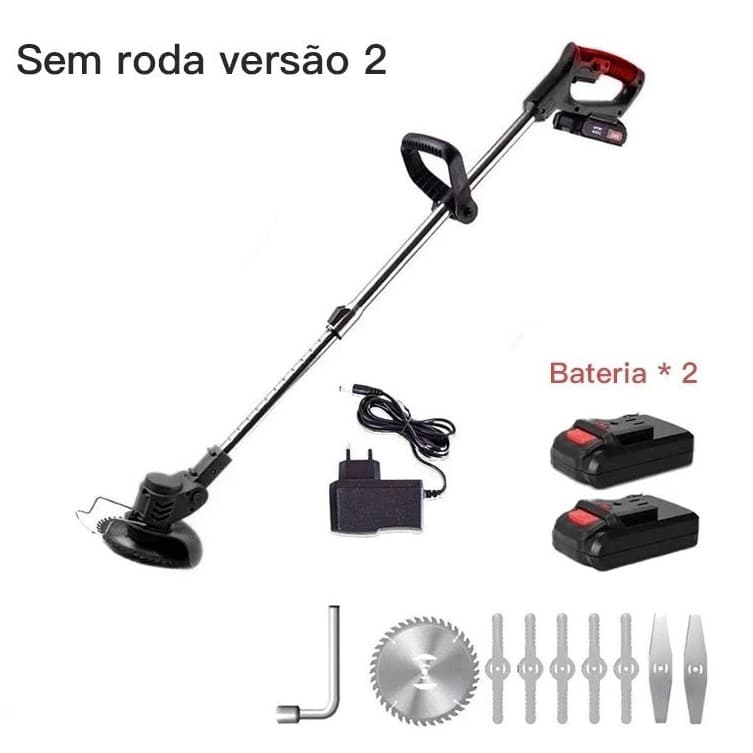 Aparador Cortador De Grama Roçadeira Elétrica 1580w 2 Baterias de Lítio 48v