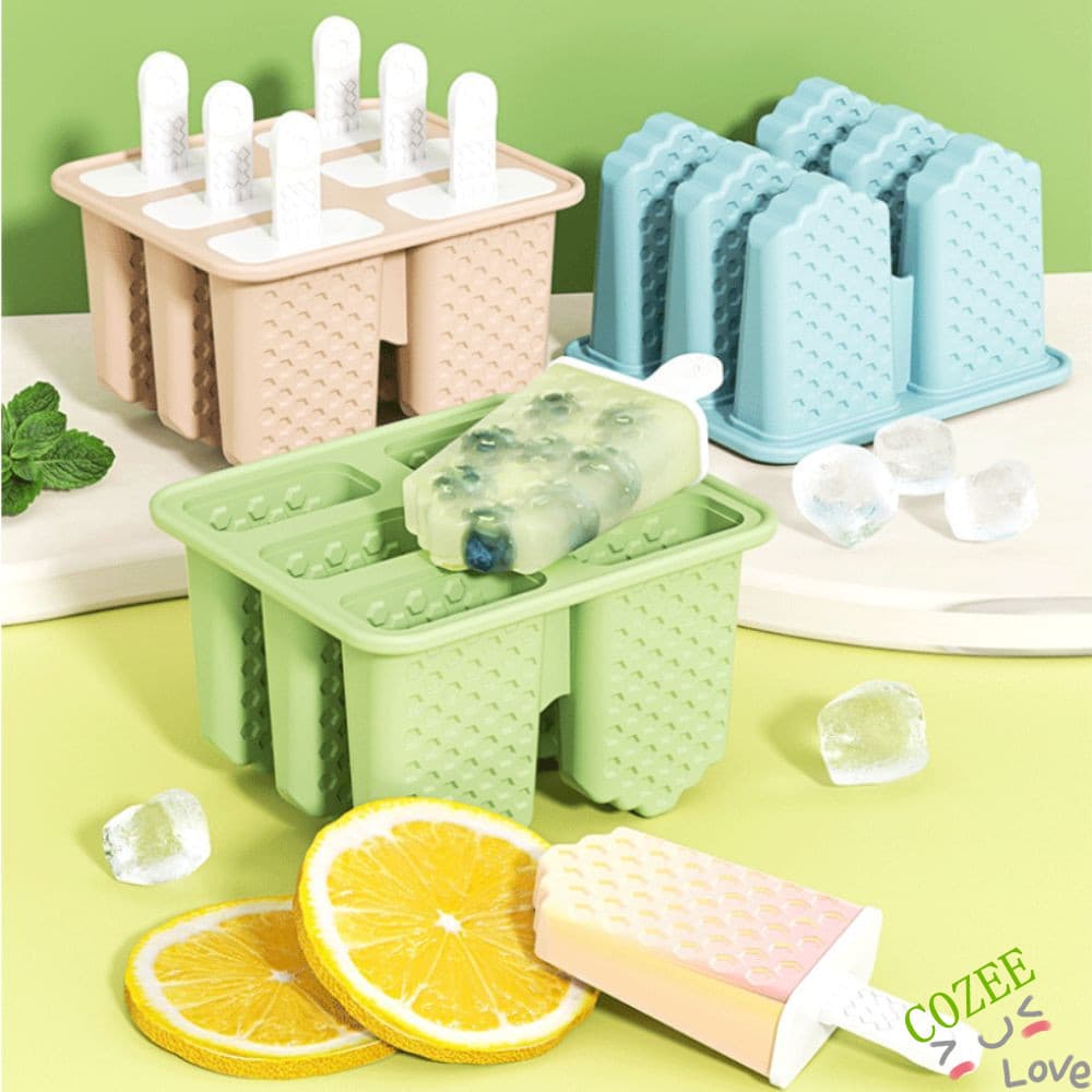 Molde De Picolé De Sorvete COZEEHOME , Caixa De Gelo Caseira Com Design Criativo DIY , Bandeja De Cubo De Reutilizável