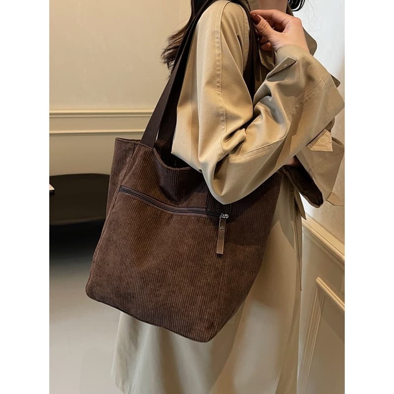 Bolsa de veludo feminina Popular trabalho Commuter High-End sentir grande capacidade sacola de ombro