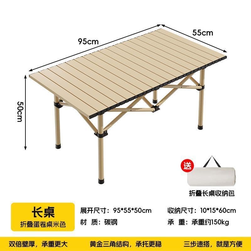 Mesa dobrável ao ar livre mesa dobrável elevável ajustável rolo de ovo mesa portátil acampamento tenda piquenique mesa d