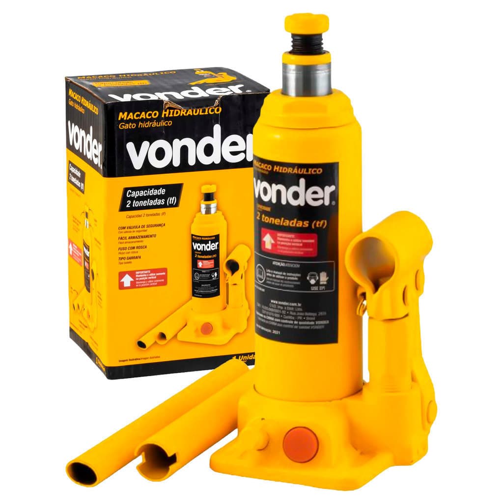 Macaco Hidráulico 2 Ton Vonder Reforçado Compacto P/ Carro Oficina Profissional  alta qualidade