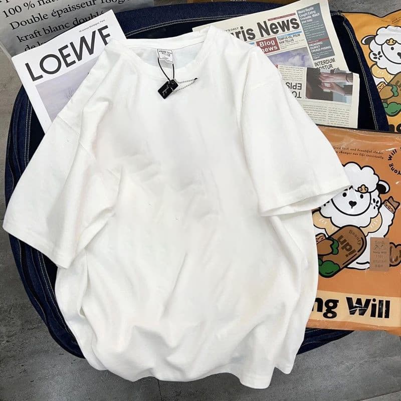 0620 velsiss Disponível em várias cores Brasil copa do mundo Verão Algodão  Blusa preta com acabamento estonado oversize
