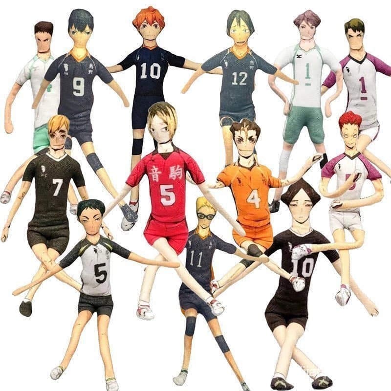 Brinquedo de Pelúcia do Anime Haikyuu com Personagens Hinata Shoyo , Tobio Kageyama , Oikawa Tooru , Tsukishima Ke e Koz